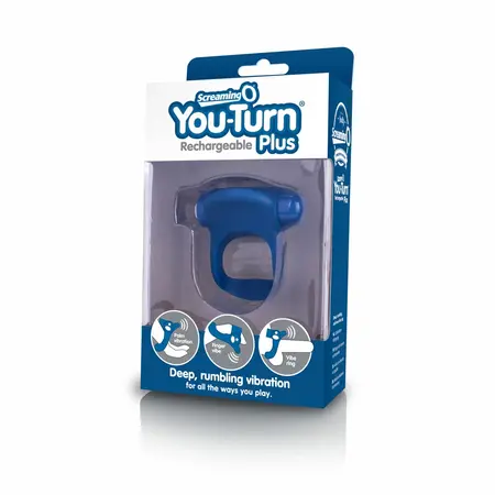 The Screaming O Charged You-Turn Plus Blueberry Rechargeable Ring