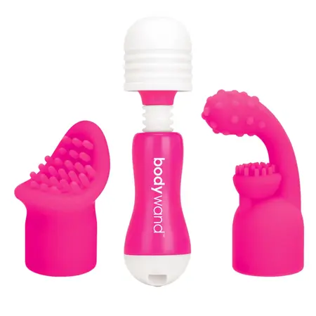 Bodywand Rechargeable Mini Massager Pink 10-Function Silicone 13cm