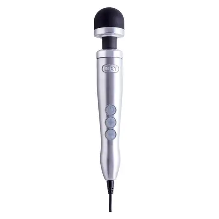 DOXY Number 3 Die Cast Wand Massager Silver, Compact Aluminum Model