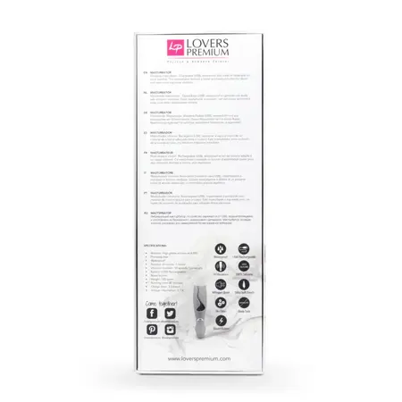 LoversPremium Vulcan Grey Intimate Massage Device, 10 Modes, USB, Waterproof