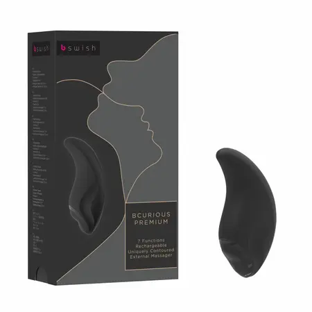 B Swish Bcurious Premium Black - Waterproof Intimate Massager, 7 Modes
