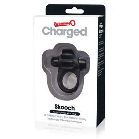 The Screaming O Charged Skooch Black - Rechargeable Silicone Ring