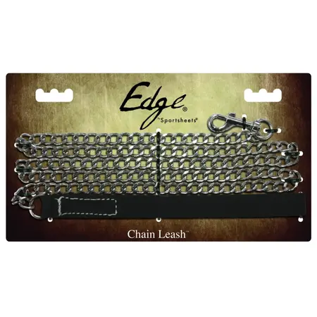 Sportsheets Edge Chain Leash with Leather Handle 119 cm Nickel-Free