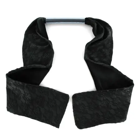 Sportsheets Sincerely Lace Bit Gag - Elegant Adjustable Black Lace 135cm
