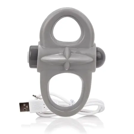 The Screaming O Charged Yoga Flexible Vibe Ring Grey Rechargeable
