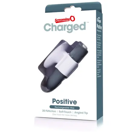 The Screaming O Charged Positive Grey - Rechargeable Massager, 20 Modes