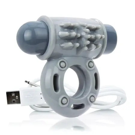The Screaming O Charged OWow Grey - Rechargeable Intimate Ring, 10 Modes