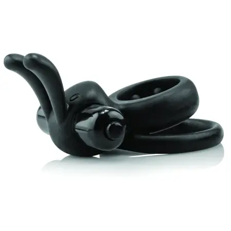 The Screaming O Ohare Black - Double Vibrating Silicone Ring