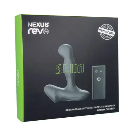 Nexus Revo Slim Intimate Rotating Device, Waterproof, Rechargeable, Black