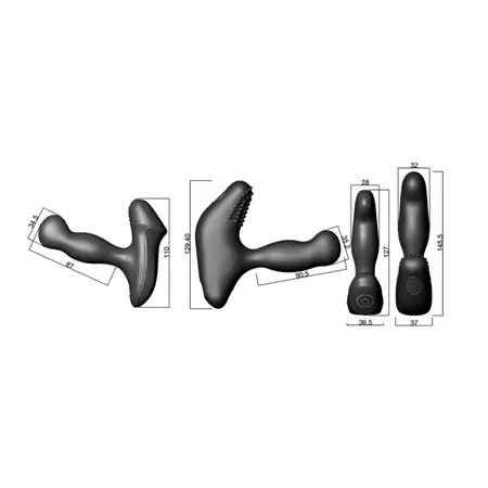 Nexus Revo Slim Intimate Rotating Device, Waterproof, Rechargeable, Black