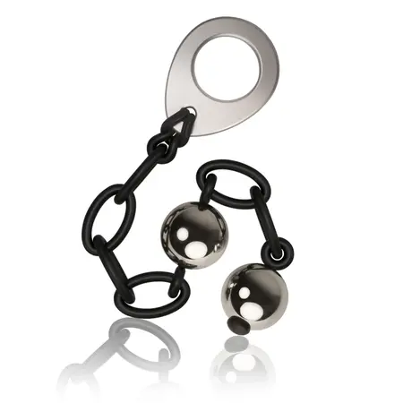 Rocks-Off Love in Chains Black - Weighted Pelvic Floor Trainer, Silicone