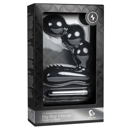 Rocks-Off Big-Boy Intense 10-Speed Silicone Black Massager