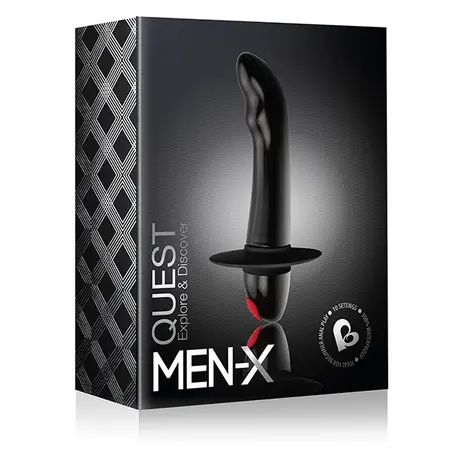 Rocks-Off Quest Black - Compact Intimate Stimulation Device, 10 Modes