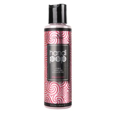 Sensuva Handipop Massage Gel Strawberry 125ml - Flavored Massage Solution