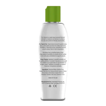 PINK Natural Lubricant 140 ml - Water-Based, Botanical Formula