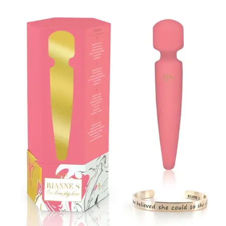 Rianne S Bella Mini Body Wand Coral - Compact Waterproof Massager