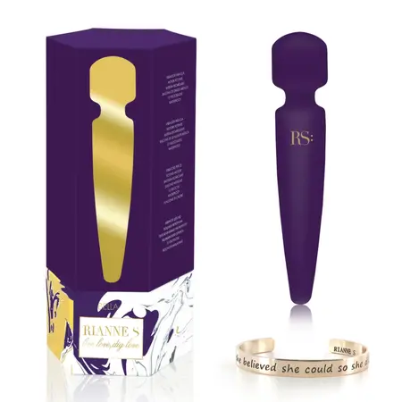 Rianne S Bella Mini Body Wand Deep Purple - Compact Waterproof Massager