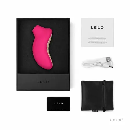 LELO Sona Cerise Sonic Massager - Waterproof, 8 Modes, Rechargeable