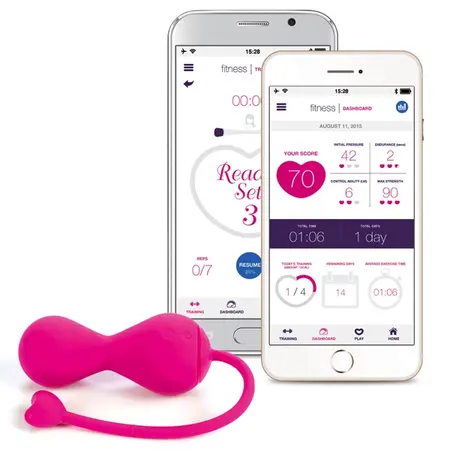 OhMiBod Lovelife Krush Pink - Smart Kegel Training System, USB, App Control
