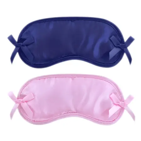 LoversPremium Satin Blindfold Set Pink & Blue - 2 Adjustable Pieces