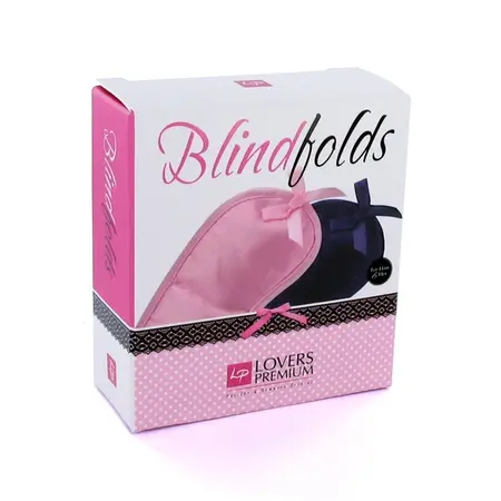 LoversPremium Satin Blindfold Set Pink & Blue - 2 Adjustable Pieces