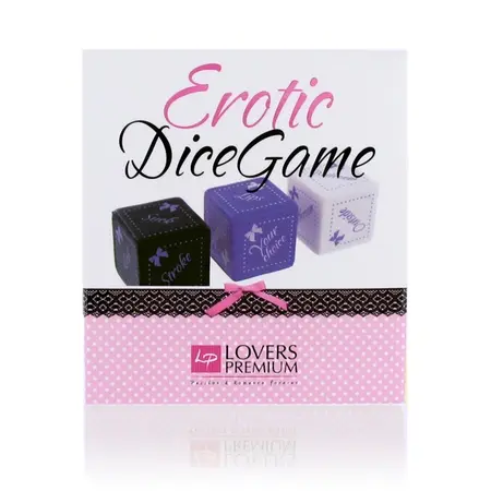 LoversPremium Intimacy Dice Game Set - 3 Action Cubes with Storage Pouch