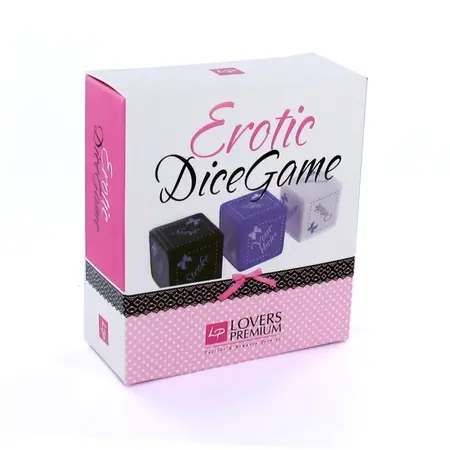 LoversPremium Intimacy Dice Game Set - 3 Action Cubes with Storage Pouch