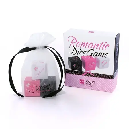 LoversPremium Dice Game Romantic - 3-Piece Set with Storage Pouch