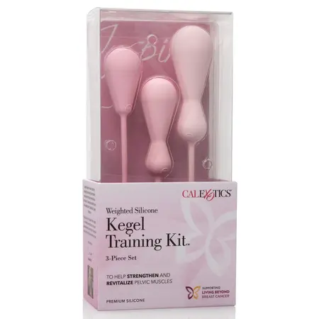 CalExotics Inspire Silicone Weighted Kegel Training Kit Pink 3-Piece