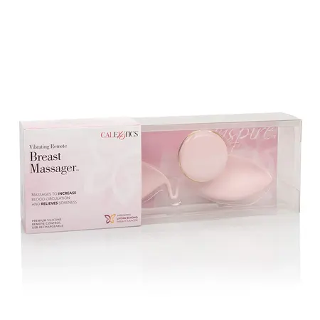 CalExotics Inspire Vibrating Breast Massager Pink - Wireless, 10 Modes