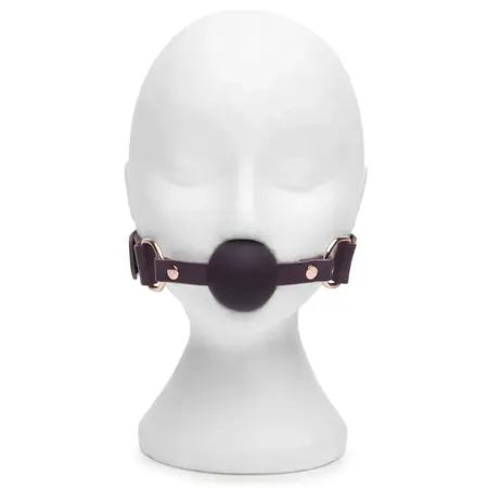 Fifty Shades Freed Cherished Collection Leather Ball Gag Purple & Rose Gold