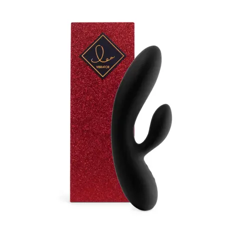 FeelzToys Lea Black Glitter Dual-Motor Intimate System Waterproof 202mm