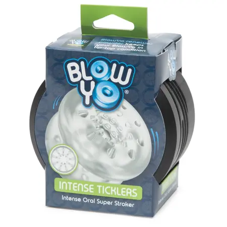 BlowYo Intense Ticklers - Textured Stimulation System, Black Case