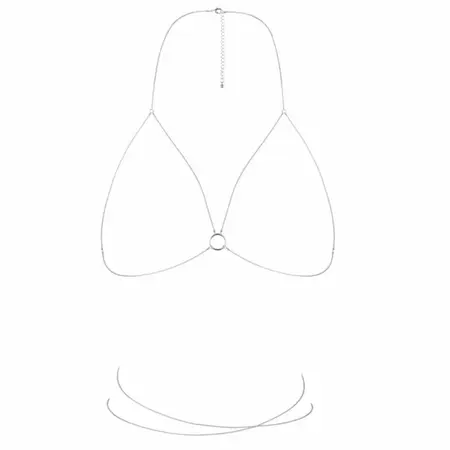 Bijoux Indiscrets Magnifique Adjustable Bra Body Chain Silver