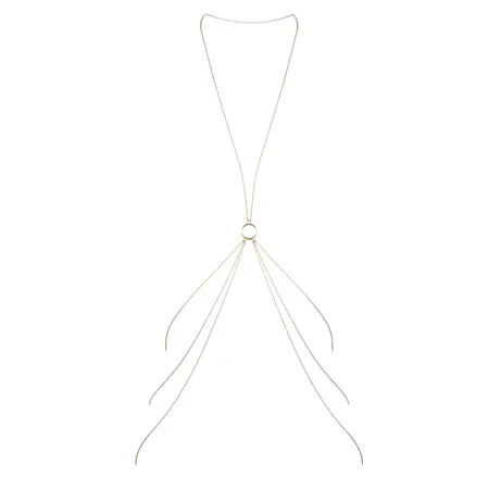 Bijoux Indiscrets Magnifique 8 Body Chain Gold - Adjustable Jewelry Accessory