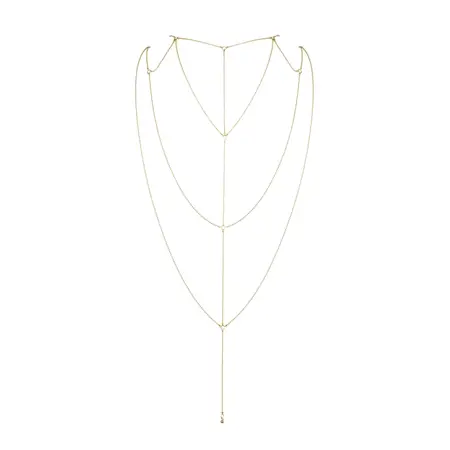 Bijoux Indiscrets Magnifique Gold Body Chain - Adjustable Back & Cleavage Jewelry