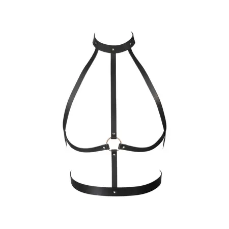 Bijoux Indiscrets MAZE H Harness Black Adjustable Vegan Strap
