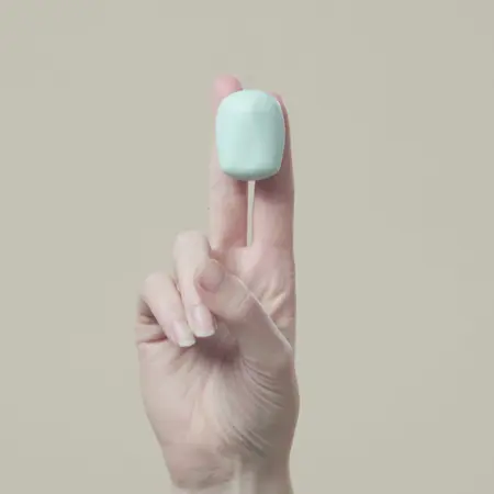 Dame Products FIN Jade - Compact Finger-Worn Vibration Device, Green
