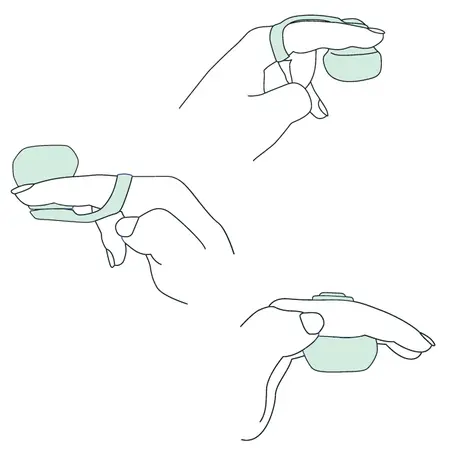 Dame Products FIN Jade - Compact Finger-Worn Vibration Device, Green