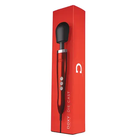 Doxy Die Cast Wand Massager Red - Premium Metal Body, EU Plug