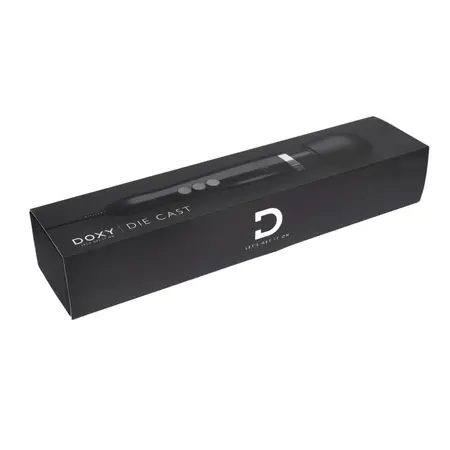 Doxy Die Cast Wand Massager Black - Metal Body, Medical Silicone Head