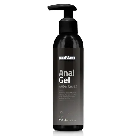 CoolMann Anal Gel Water-Based Lubricant 150 ml - Odourless, Dermatologically Tested