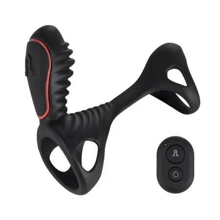 Adrien Lastic Gladiator Remote Control Silicone Partner Ring 11cm Black
