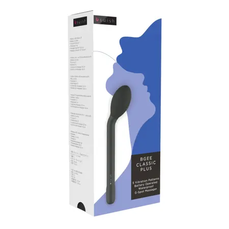 B Swish Bgee Classic Plus Black - Waterproof 5-Mode Intimate Massager 20cm