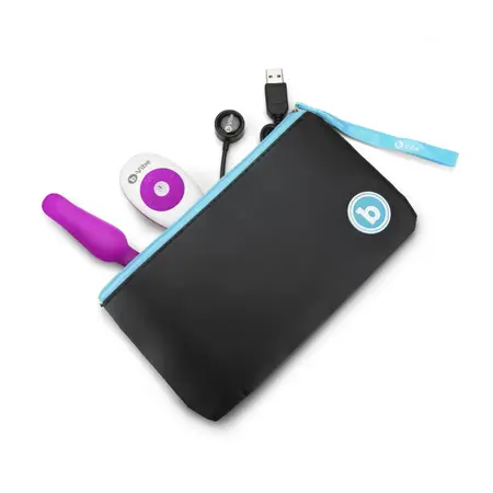 b-Vibe Novice Plug Fuchsia - Compact Silicone Vibrating Plug 10.2 cm