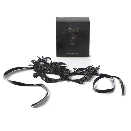 Dirty Little Secret Elegant Lace Eye Mask - Black, One Size
