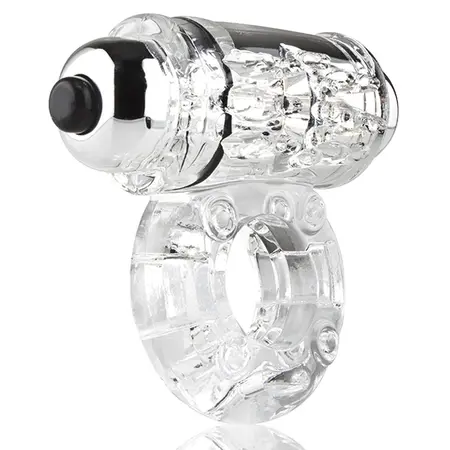 The Screaming O O Wow Clear Vibrating Ring - Stretchy, Reusable, Waterproof