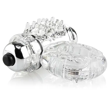 The Screaming O O Wow Clear Vibrating Ring - Stretchy, Reusable, Waterproof