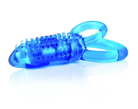 The Screaming O DoubleO 8 Blue - Dual Ring Intimate Device, Waterproof