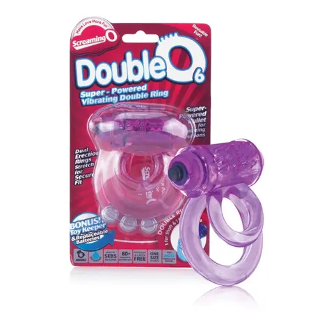 The Screaming O DoubleO 6 Intimate Twin-Ring System Purple